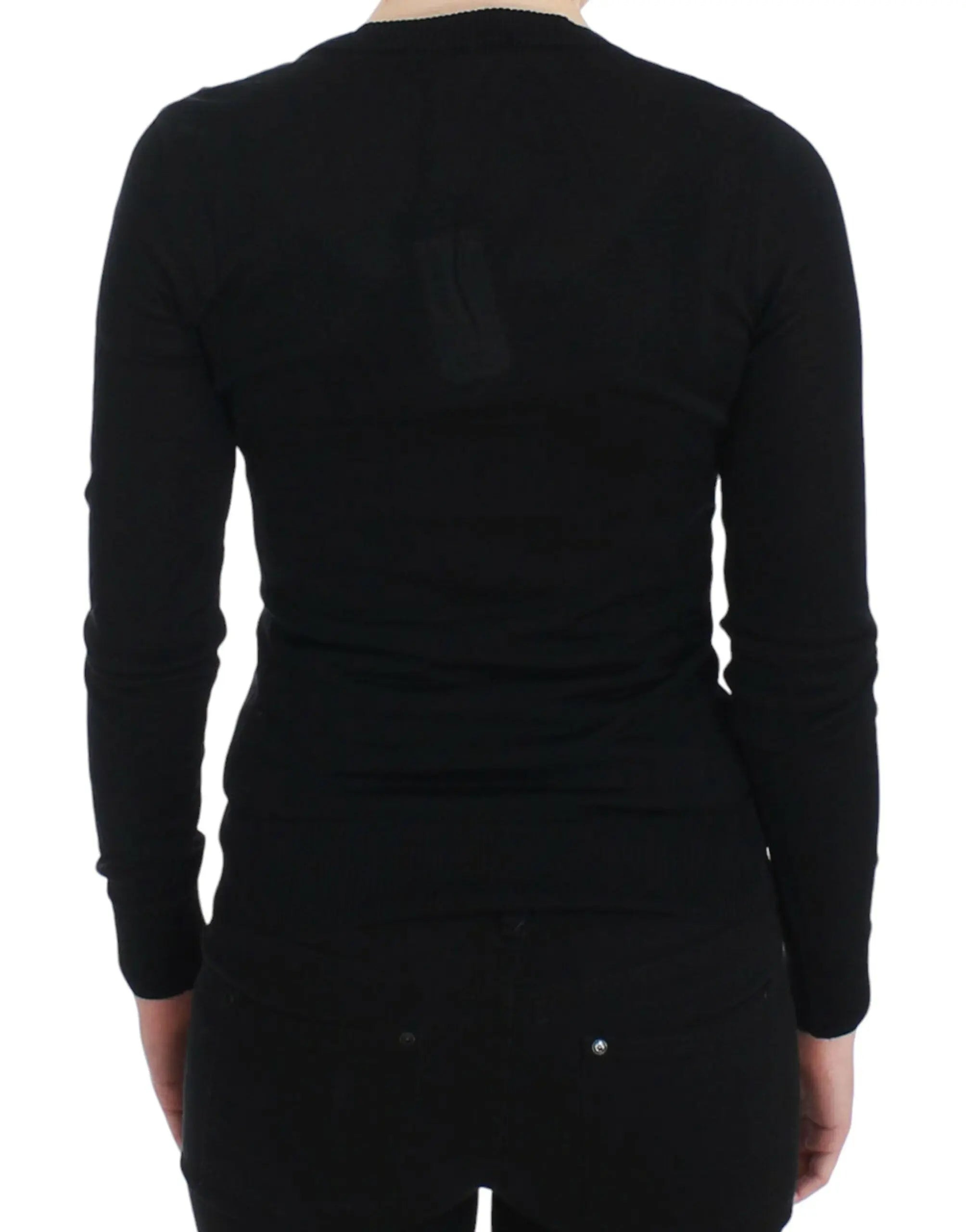 Dolce & Gabbana Black Cashmere Crewneck Sweater Pullover Dolce & Gabbana