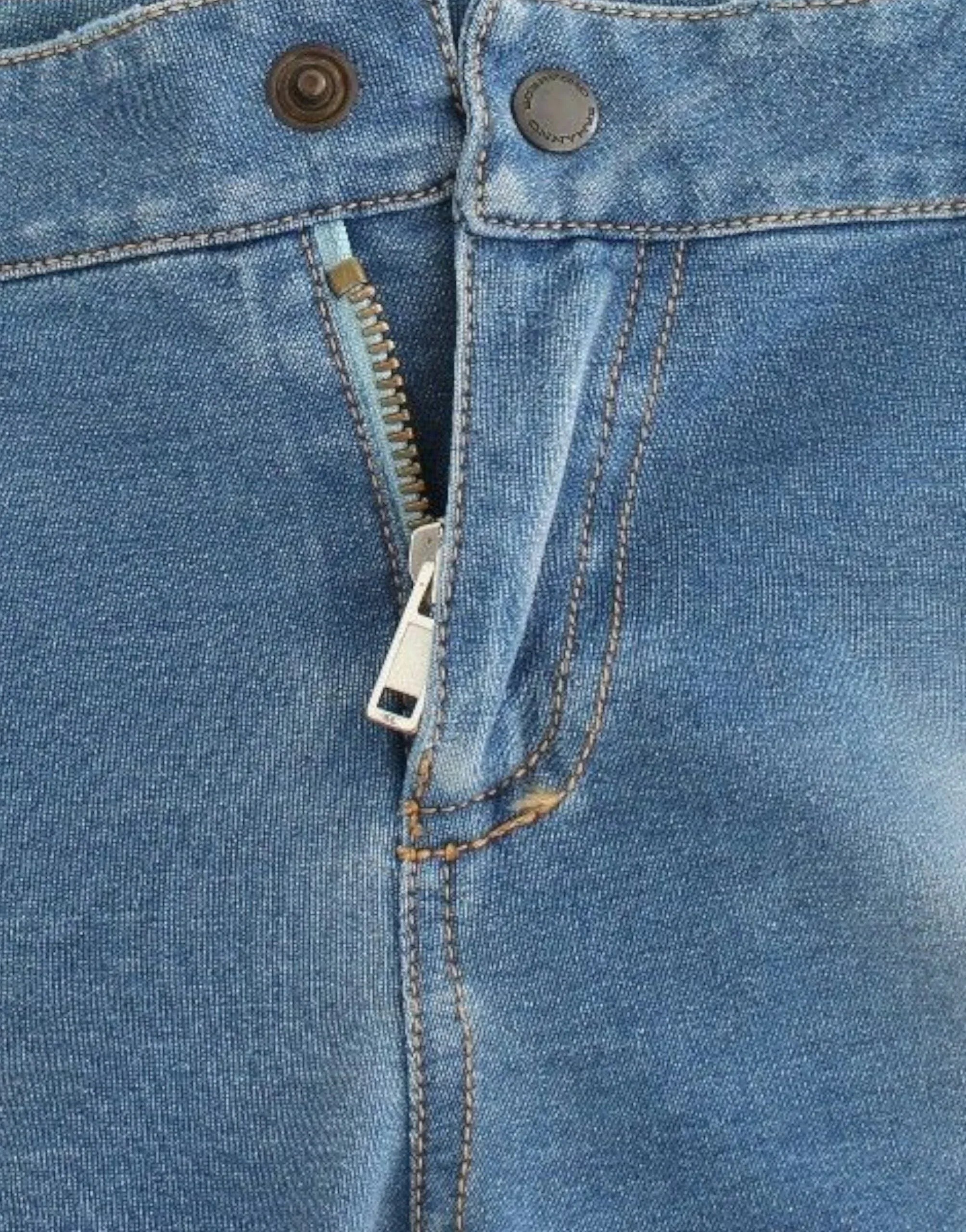 Ermanno Scervino Beachwear Blue Jeans Capri Pants Cropped - Zeiniez