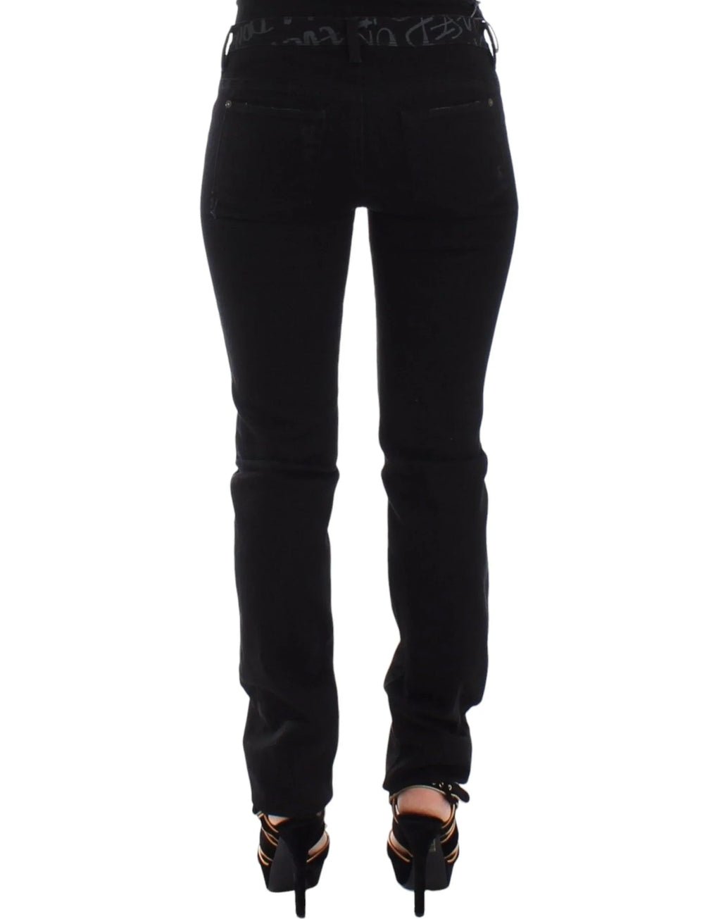 Ermanno Scervino Black Slim Jeans Denim Pants Skinny Stretch - Zeiniez