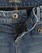 Ermanno Scervino Blue Slim Jeans Denim Pants Straight Stretch - Zeiniez