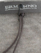 Ermanno Scervino Gray Wool Blend Stretch Long Sleeve Sweater - Zeiniez