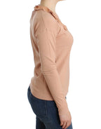 Ermanno Scervino Orange Wool Blend Striped Long Sleeve Top - Zeiniez