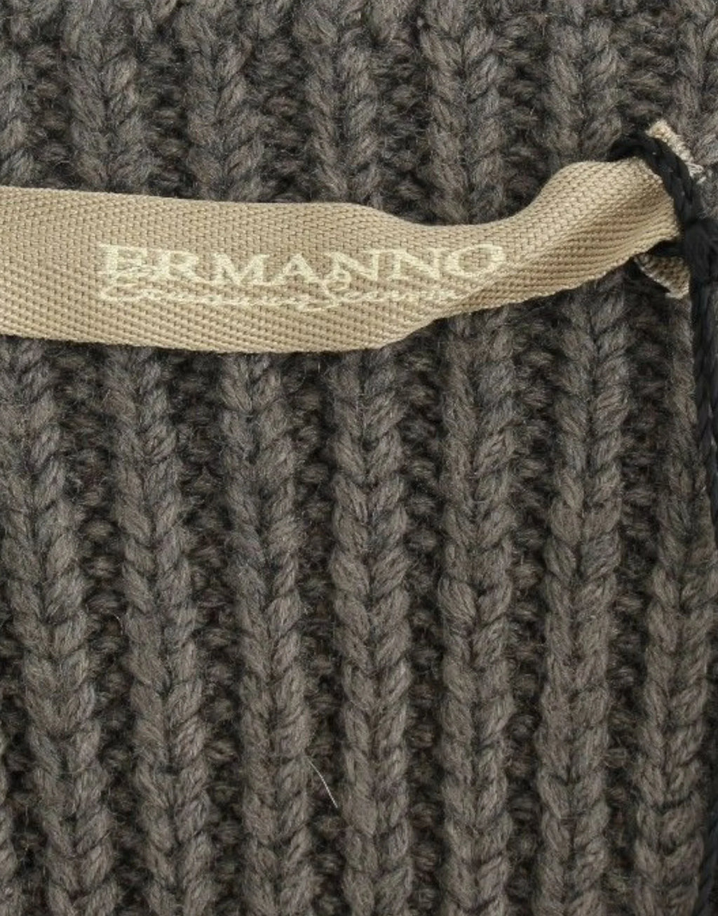 Ermanno Scervino Gray Knit Top Knitted Sweater Merino Wool - Zeiniez