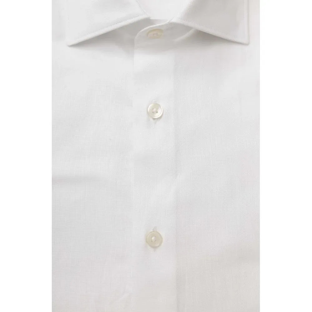 Bagutta White Cotton Men Shirt - Zeiniez