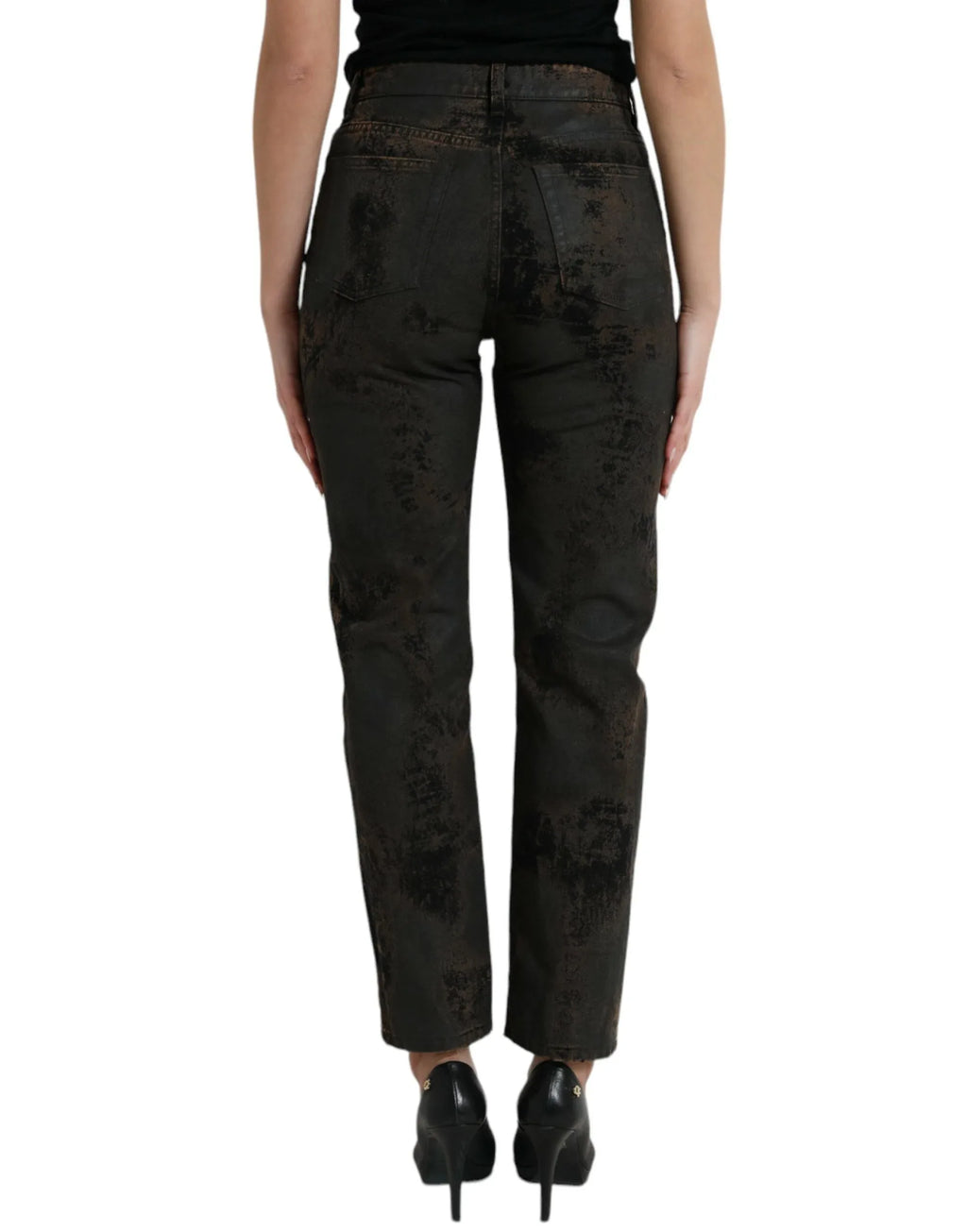 Dolce & Gabbana Brown BOYFRIEND Mid Waist Cotton Denim Jeans - Zeiniez