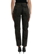 Dolce & Gabbana Brown BOYFRIEND Mid Waist Cotton Denim Jeans - Zeiniez