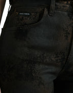 Dolce & Gabbana Brown BOYFRIEND Mid Waist Cotton Denim Jeans - Zeiniez