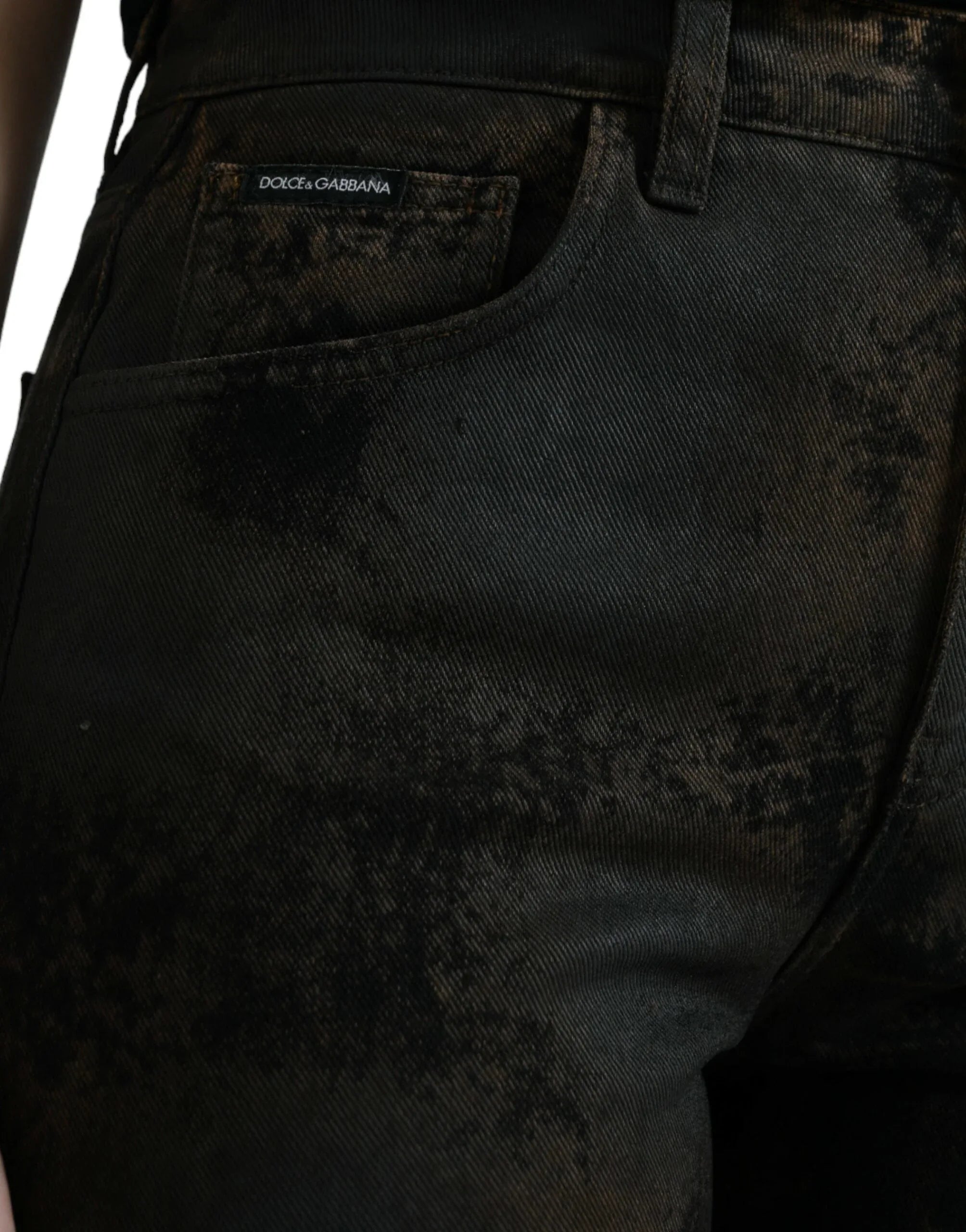 Dolce & Gabbana Brown BOYFRIEND Mid Waist Cotton Denim Jeans - Zeiniez