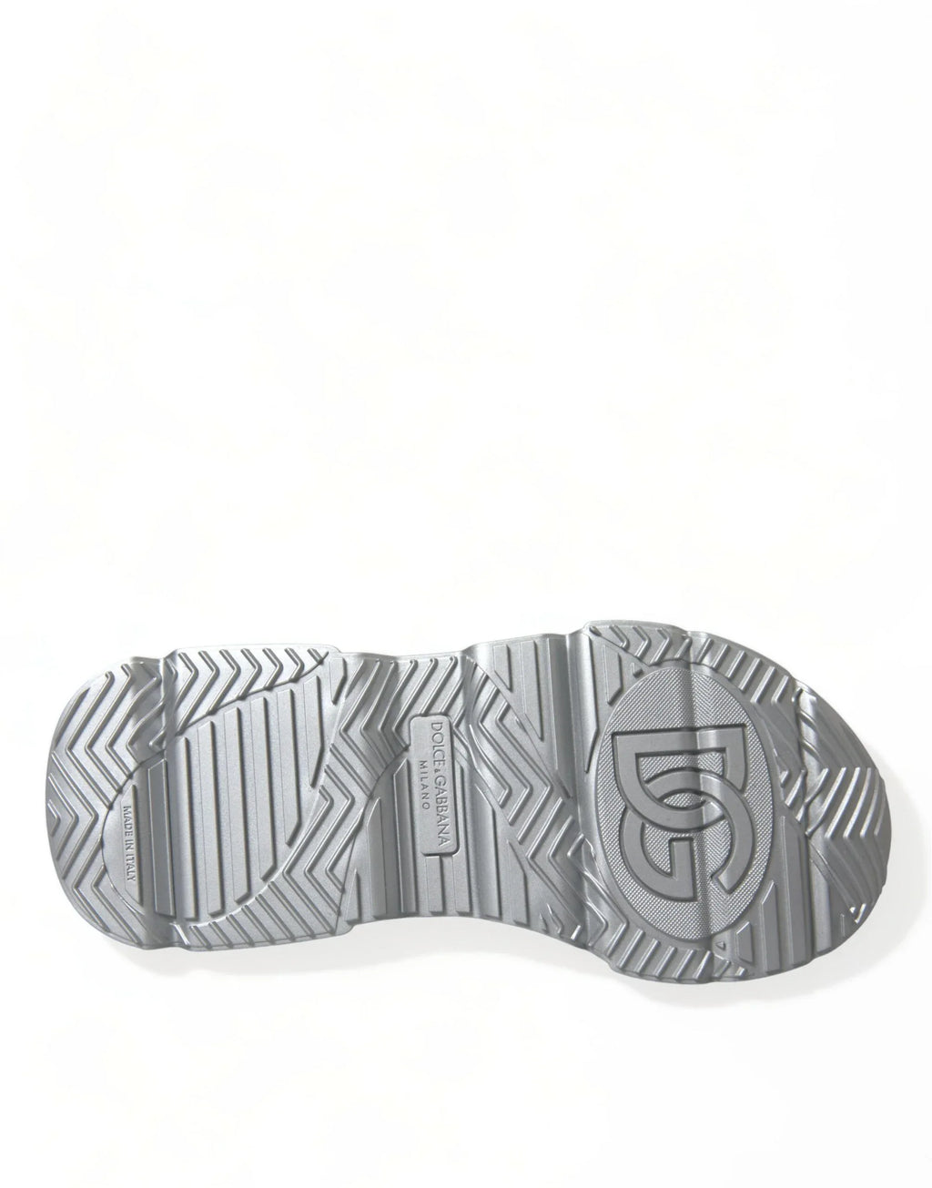 Dolce & Gabbana Silver DAYMASTER Leather Men Casual Sneakers Shoes - Zeiniez