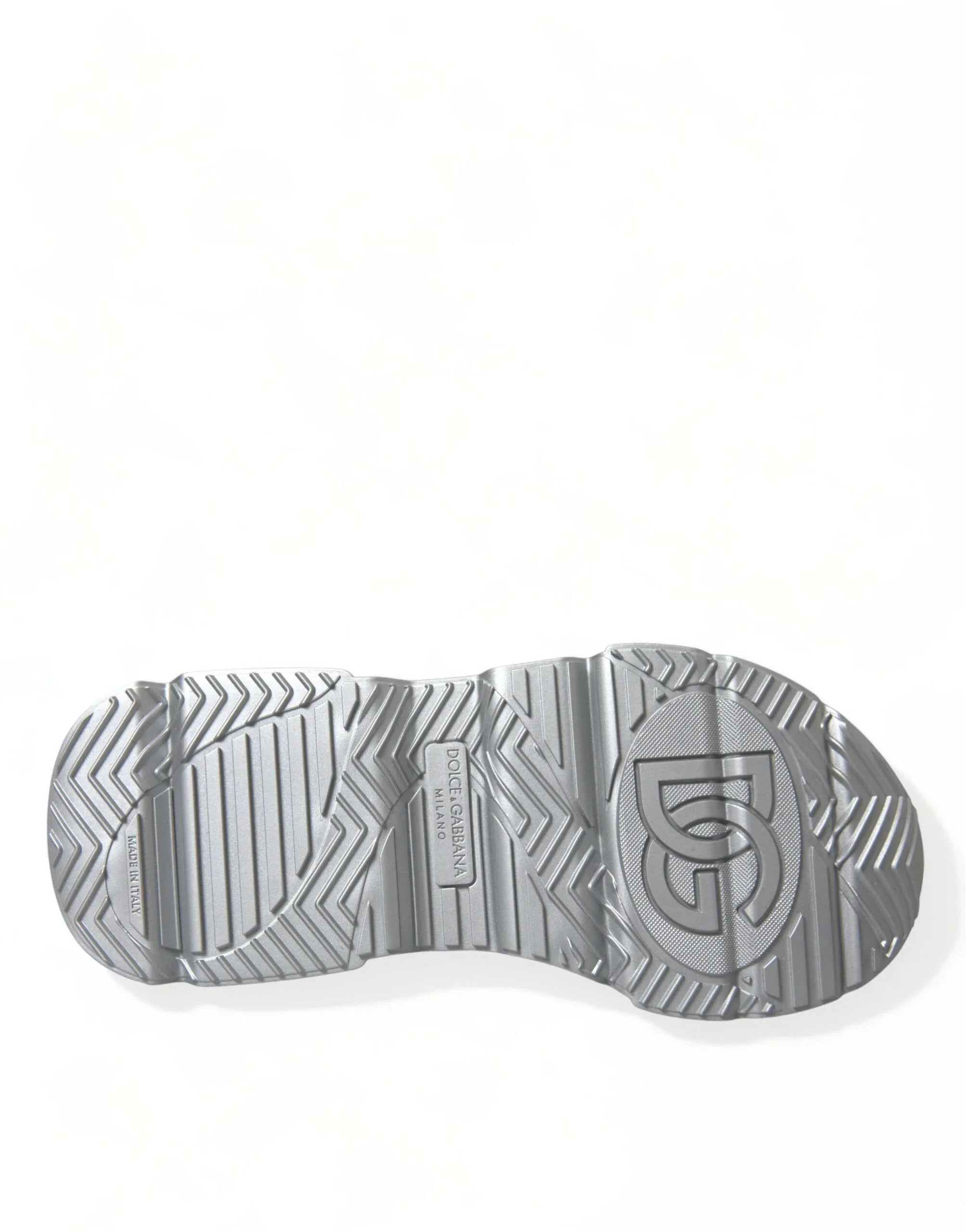 Dolce & Gabbana Silver DAYMASTER Leather Men Casual Sneakers Shoes - Zeiniez