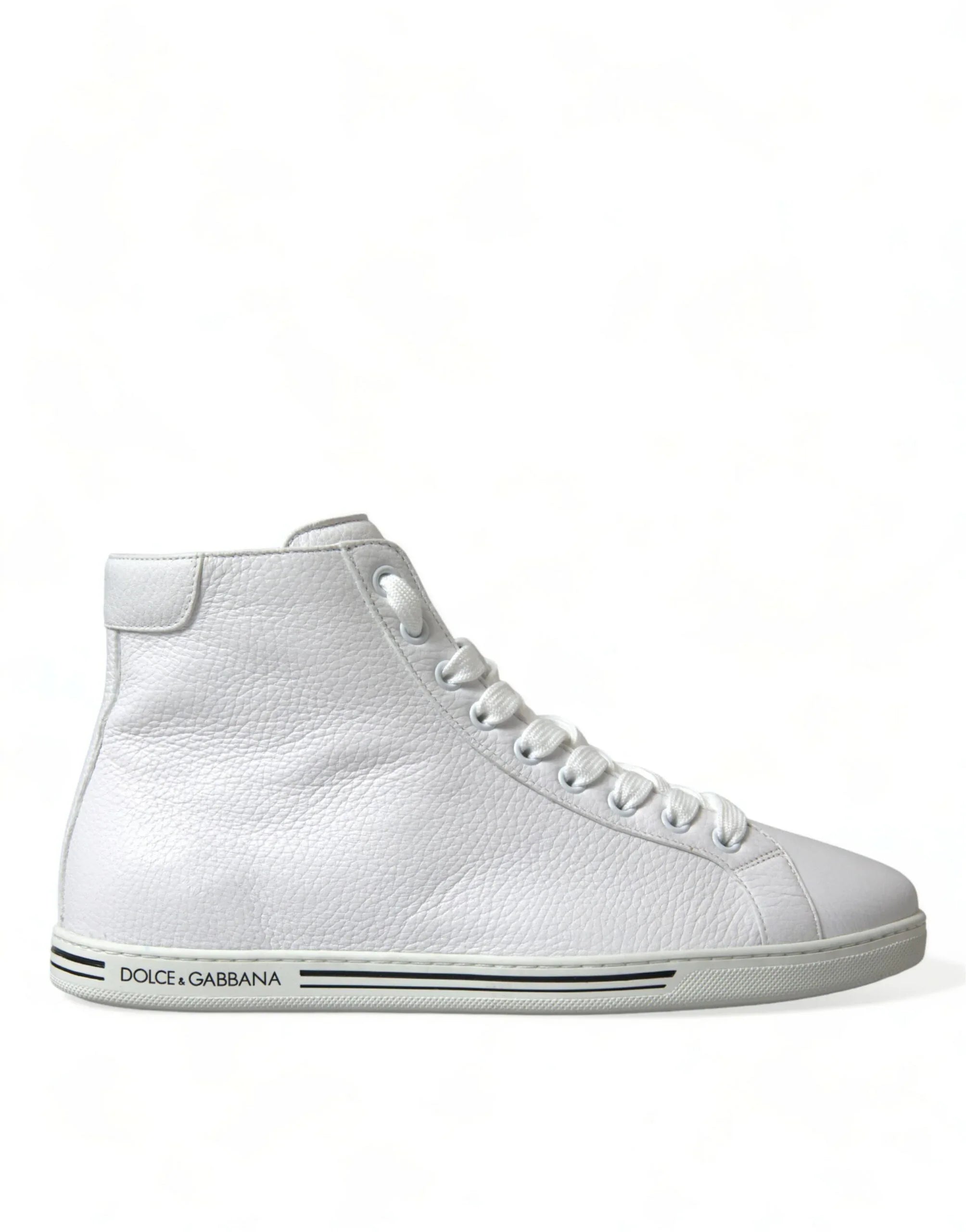 Dolce & Gabbana White Saint Tropez High Top Men Sneakers Shoes - Zeiniez