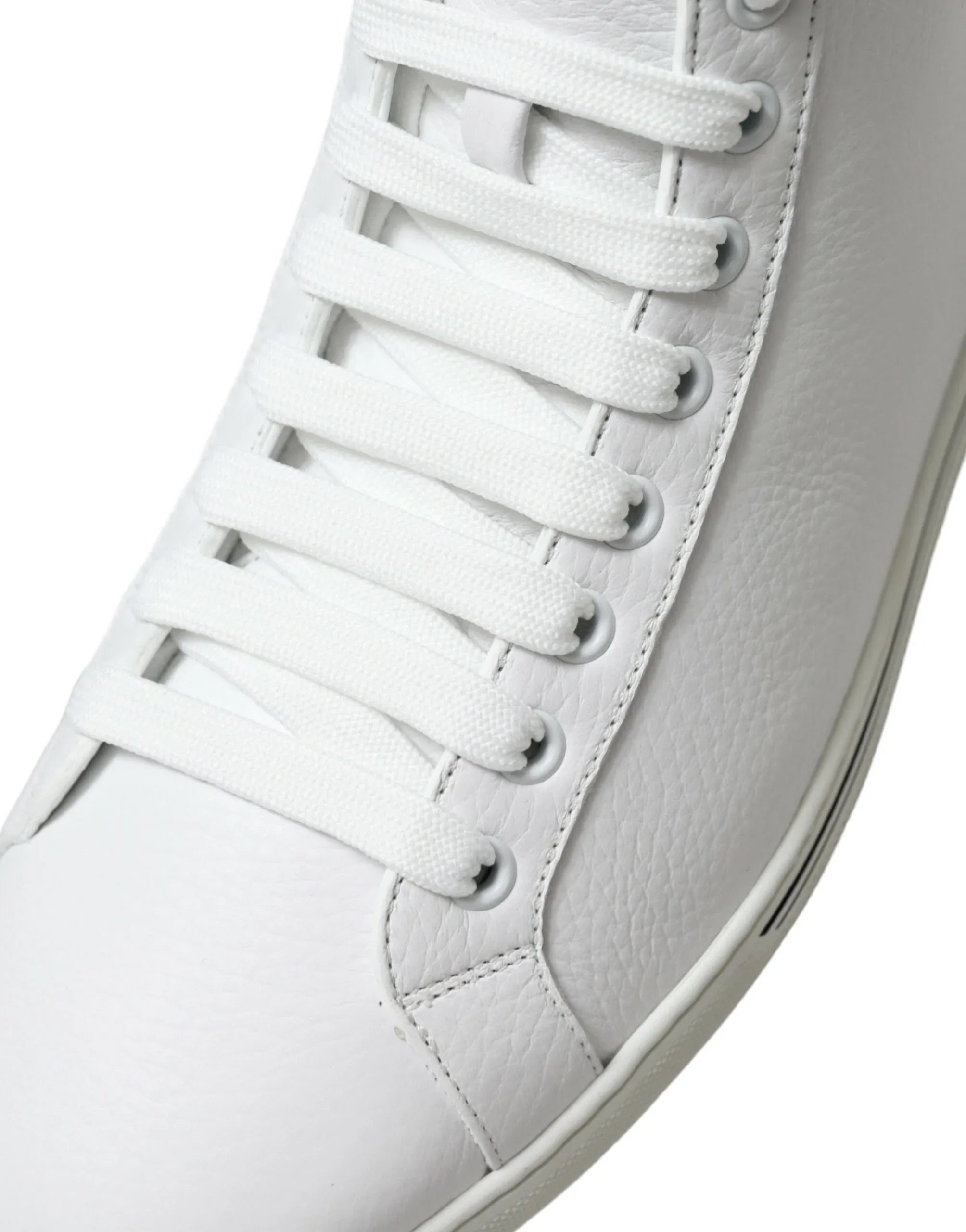 Dolce & Gabbana White Saint Tropez High Top Men Sneakers Shoes - Zeiniez
