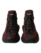 Dolce & Gabbana Burgundy Super King High Top Men Sneakers Shoes - Zeiniez