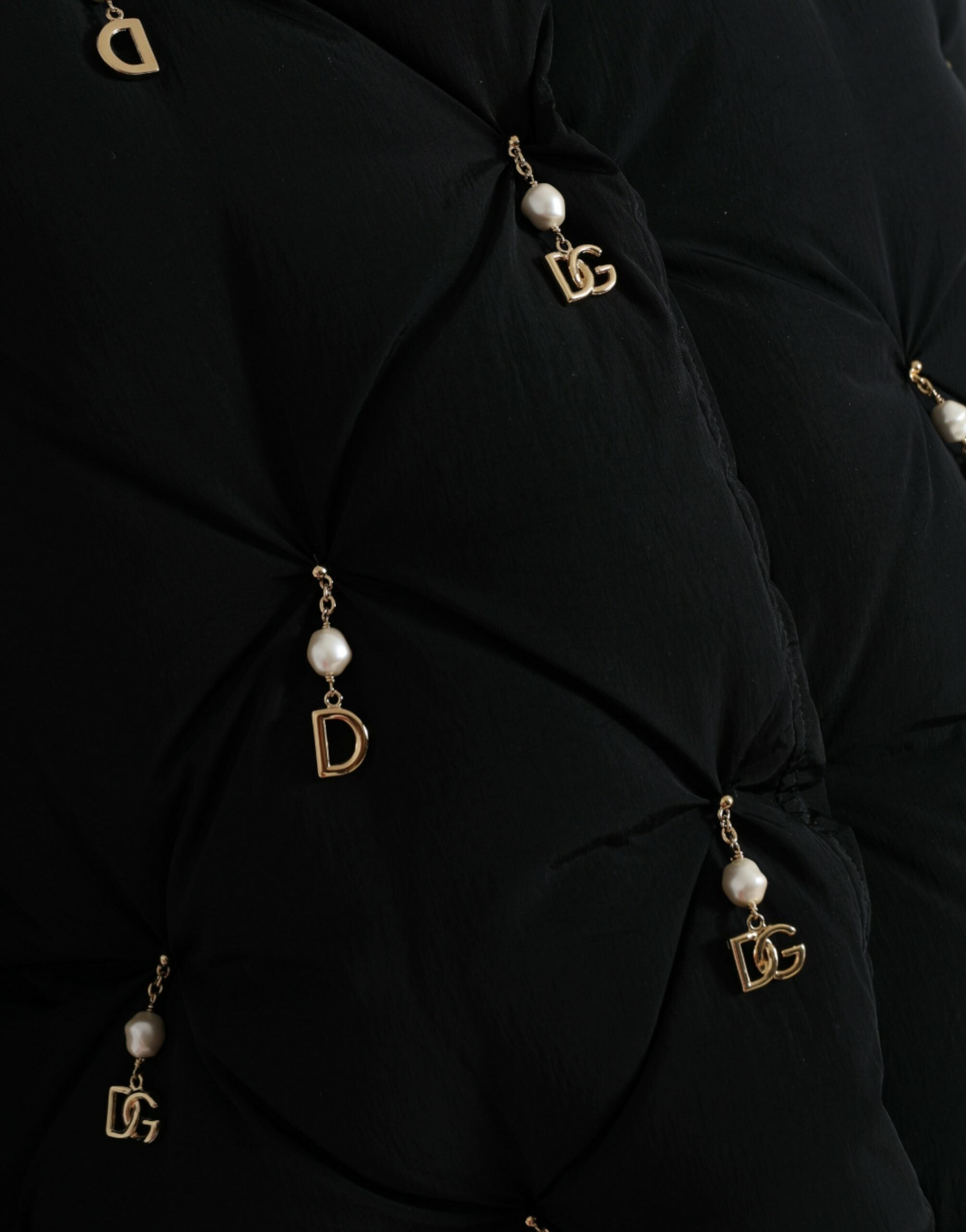 Dolce & Gabbana Black Embellished Quilted Shell Bomber Jacket - Zeiniez
