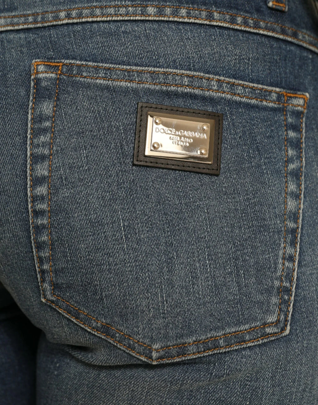 Dolce & Gabbana Blue BOYFRIEND Mid Waist Cotton Denim Jeans - Zeiniez
