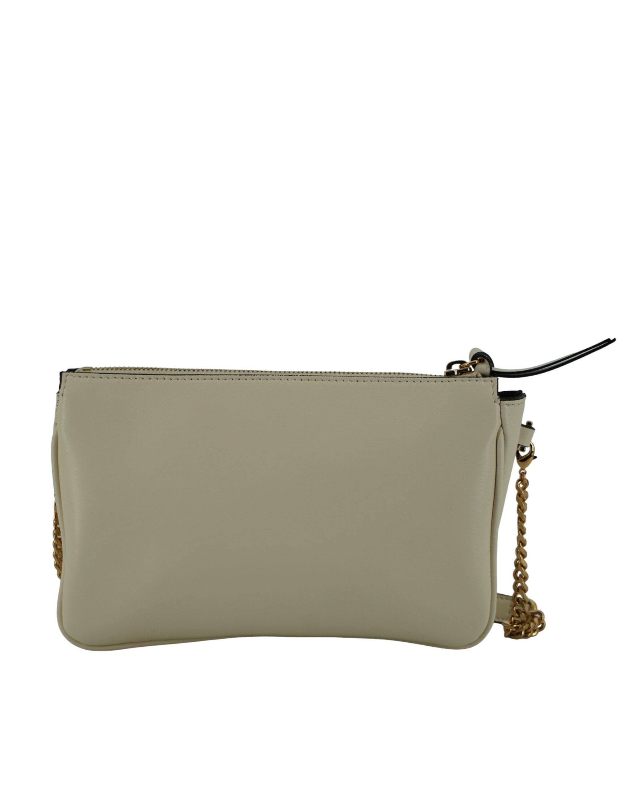 Versace White Lamb Leather Pouch Crossbody Bag - Zeiniez