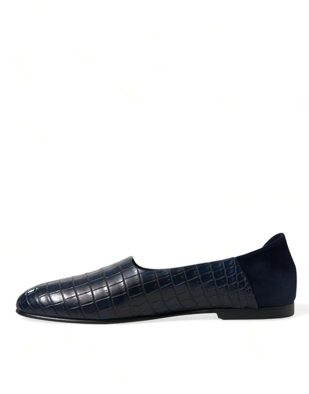 Dolce & Gabbana Blue Crocodile Leather Loafers Slip On Shoes - Zeiniez