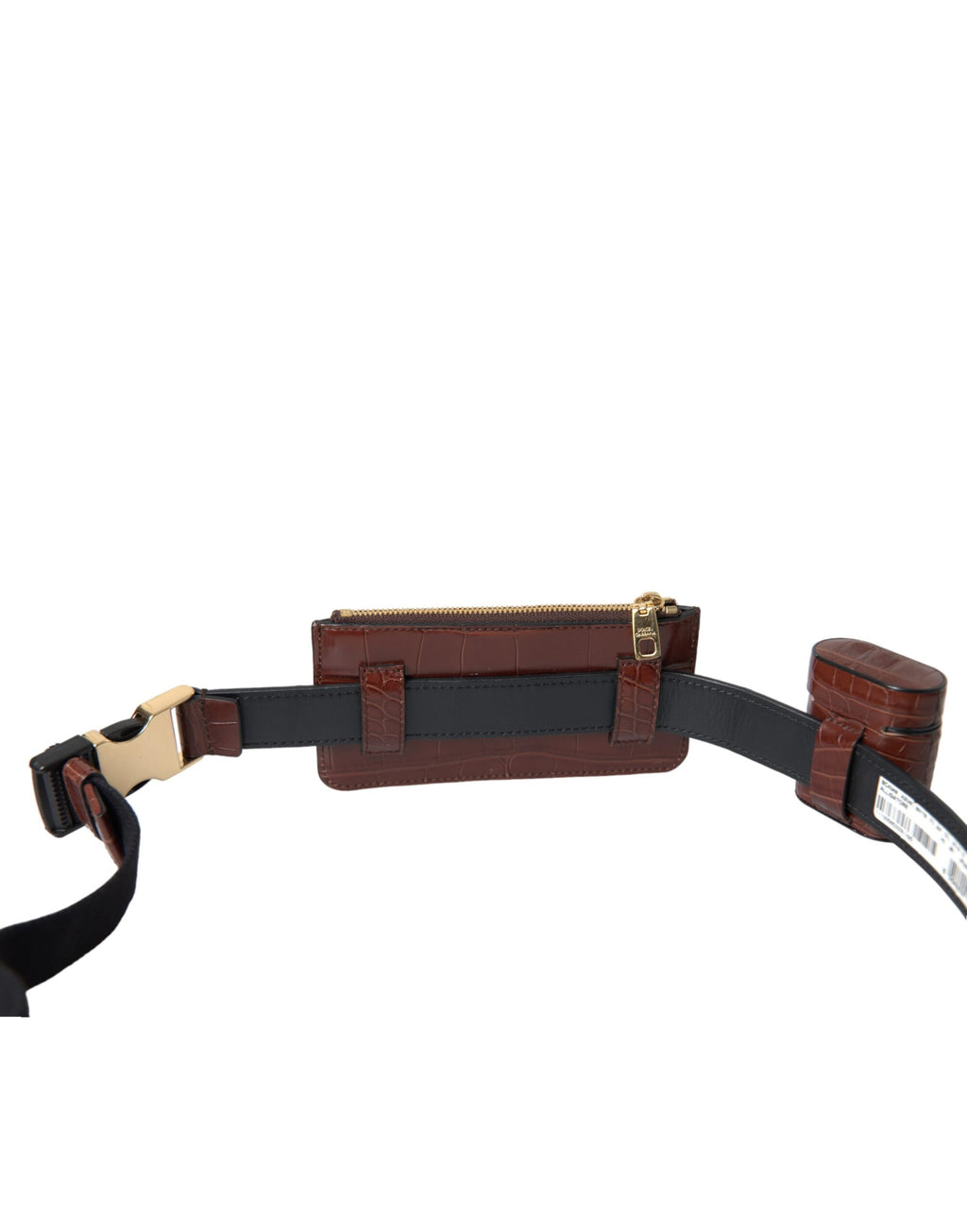 Dolce & Gabbana Brown Alligator Leather Airpods Case Coin Purse Wallet - Zeiniez