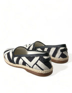 Dolce & Gabbana Beige Black Striped Canvas Espadrilles MONDELLO Shoes - Zeiniez