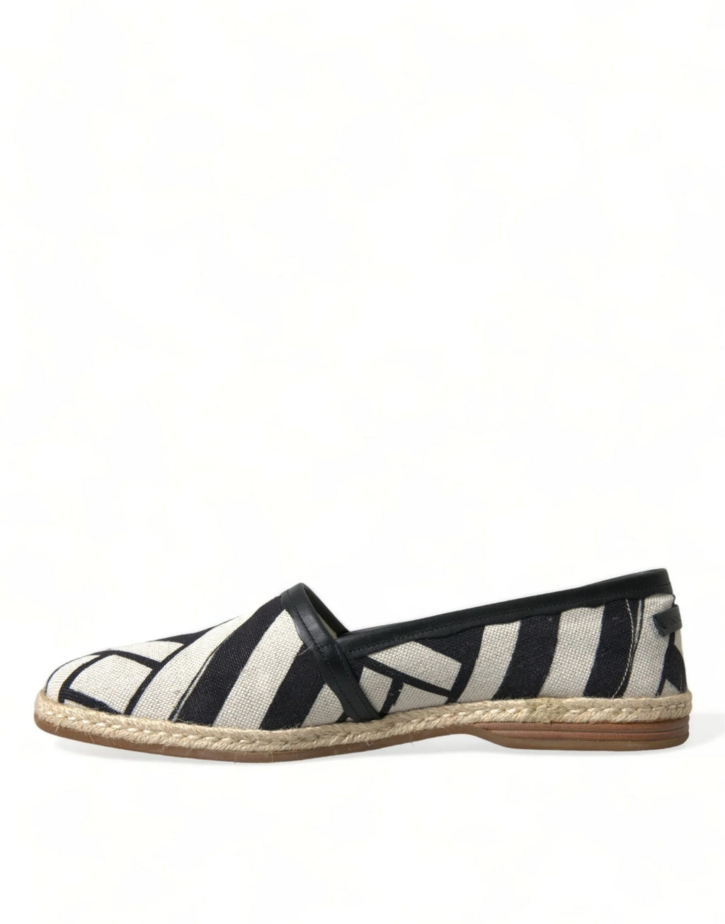 Dolce & Gabbana Beige Black Striped Canvas Espadrilles MONDELLO Shoes - Zeiniez