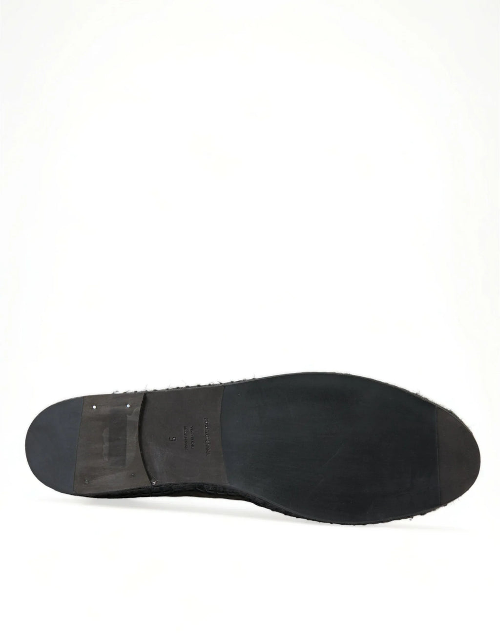 Dolce & Gabbana Black Exotic Leather Espadrilles Slip On Shoes - Zeiniez