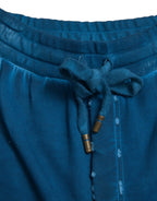 Dolce & Gabbana Blue Logo Cotton Jogger Sweatpants Pants - Zeiniez