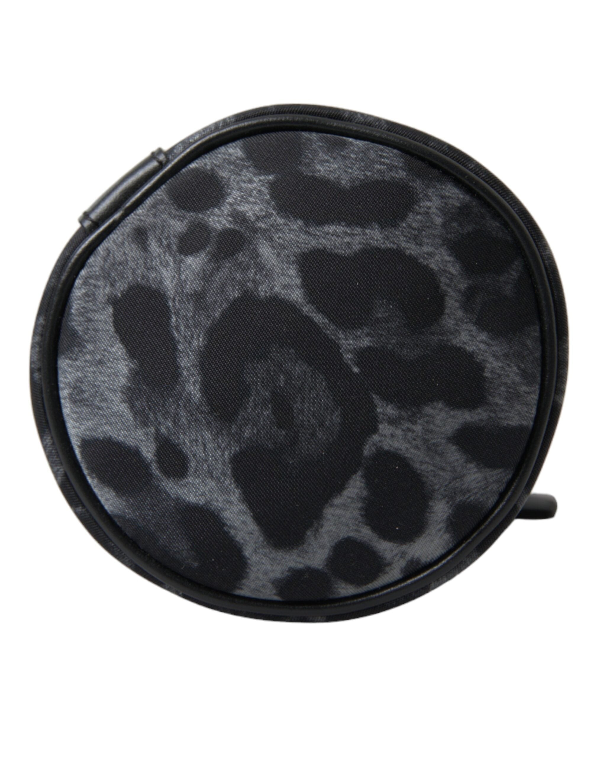 Dolce & Gabbana Black Leopard Round Slim Tote Bottle Cage Bag - Zeiniez