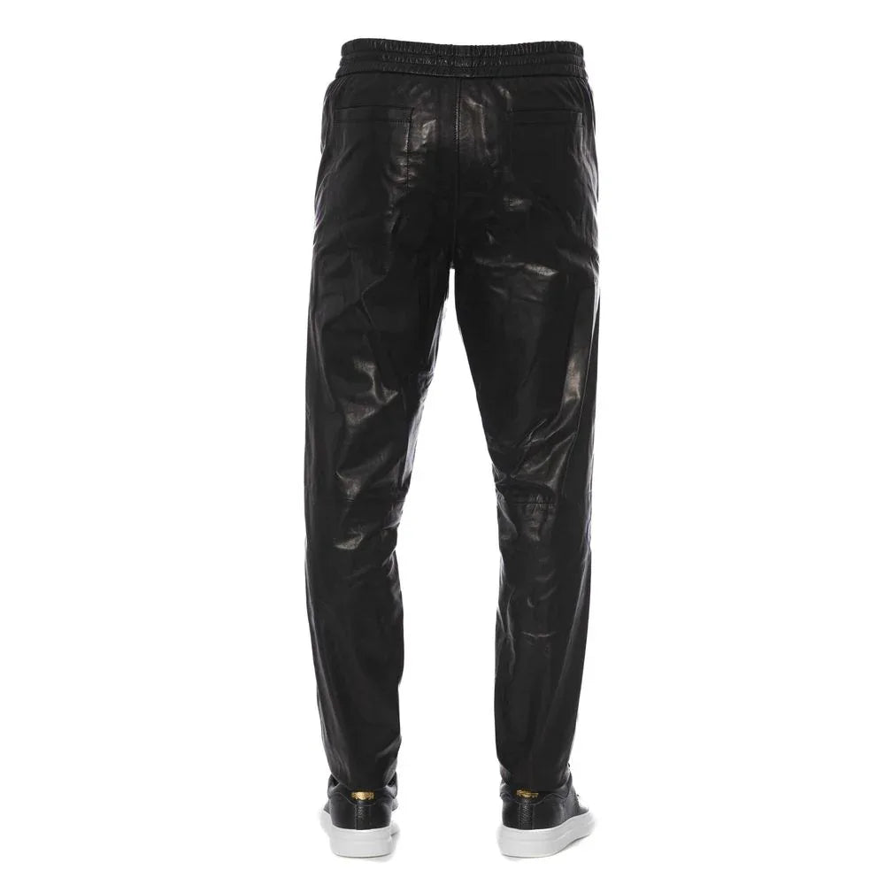 Trussardi Black Lamb Leather Jeans & Pants - Zeiniez