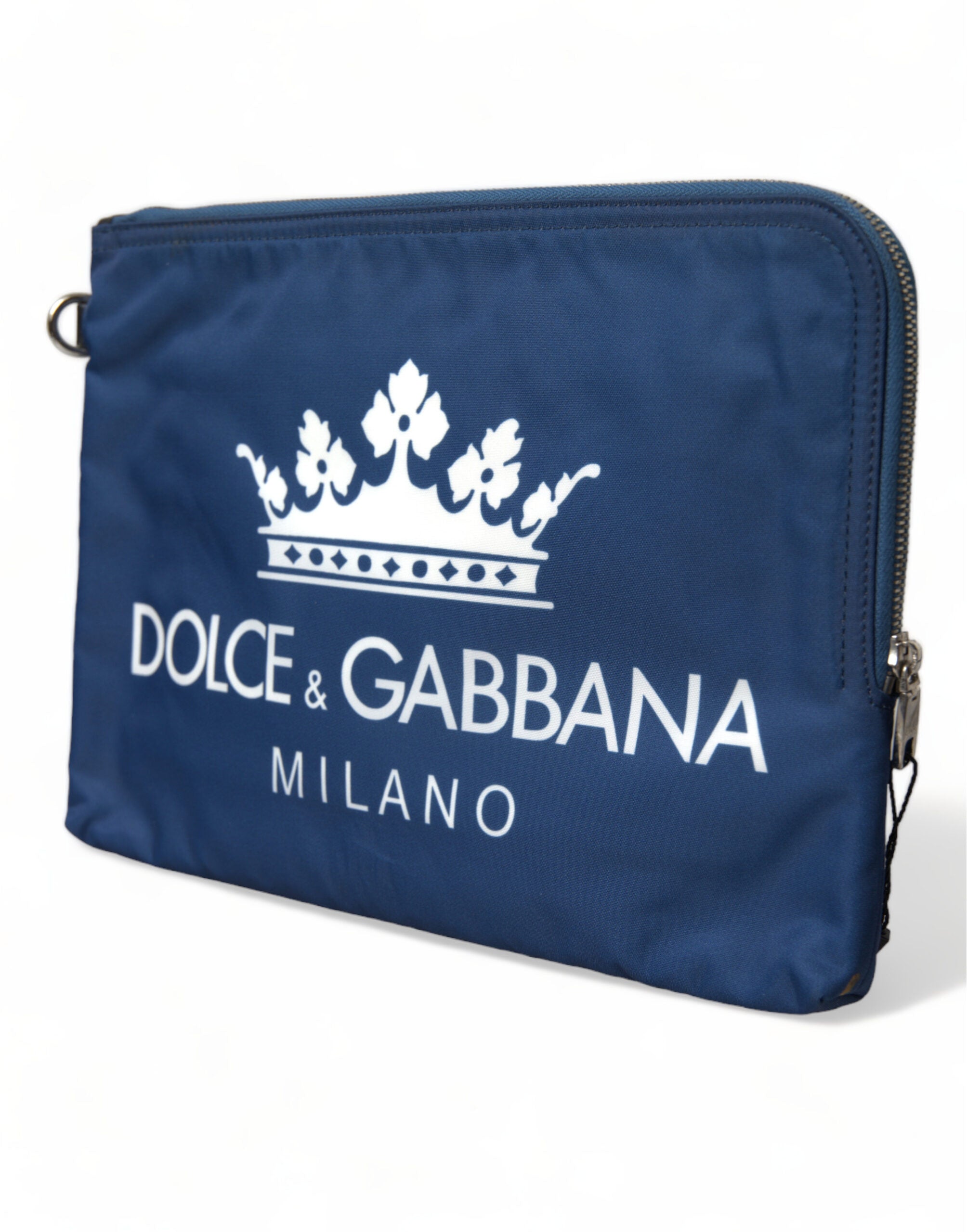 Dolce & Gabbana Blue DG Milano Print Nylon Pouch Clutch Men Bag - Zeiniez