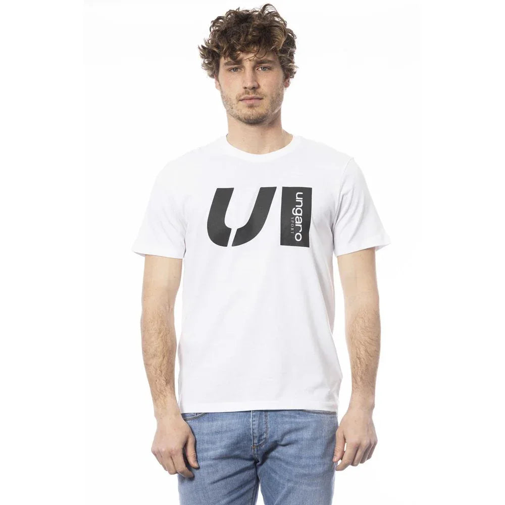 Ungaro Sport White Cotton Men T-Shirt - Zeiniez