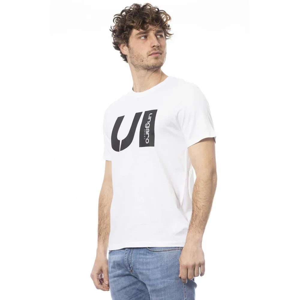 Ungaro Sport White Cotton Men T-Shirt - Zeiniez