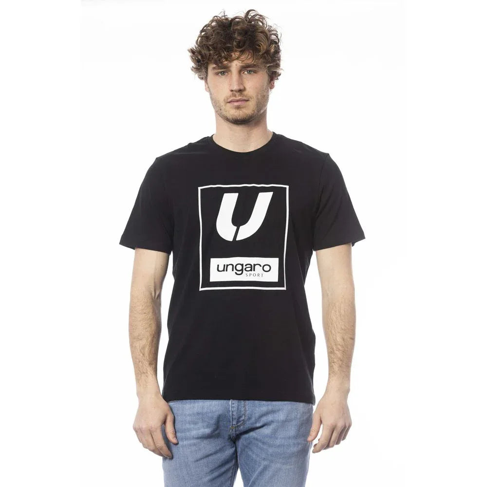 Ungaro Sport Black Cotton Men T-Shirt - Zeiniez