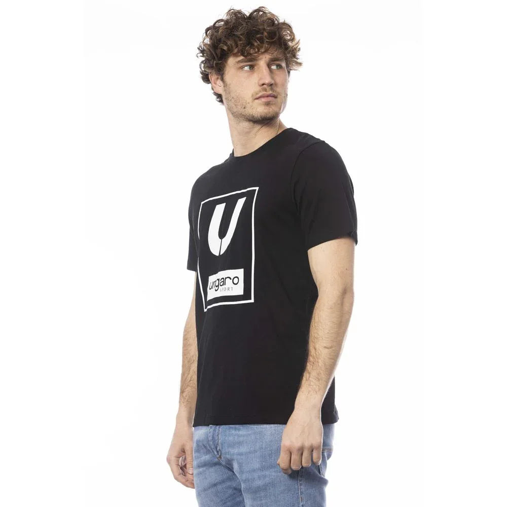 Ungaro Sport Black Cotton Men T-Shirt - Zeiniez