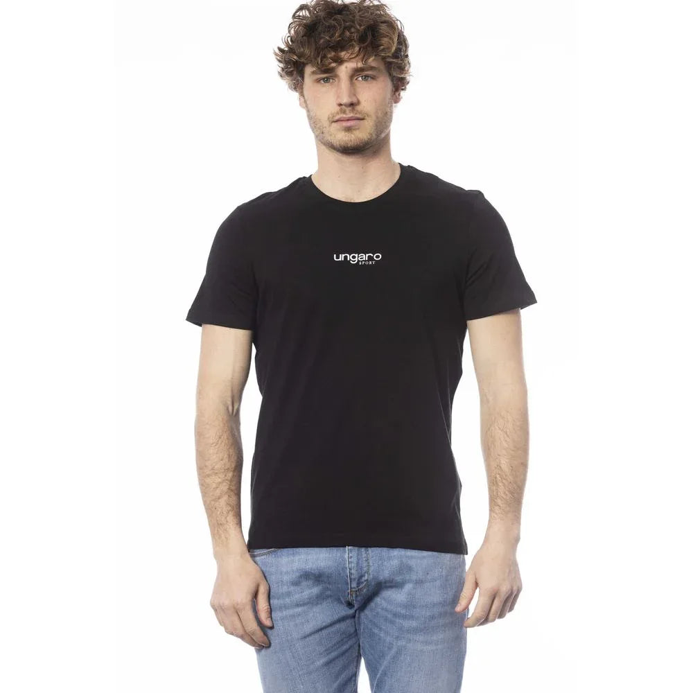 Ungaro Sport Black Cotton Men T-Shirt - Zeiniez