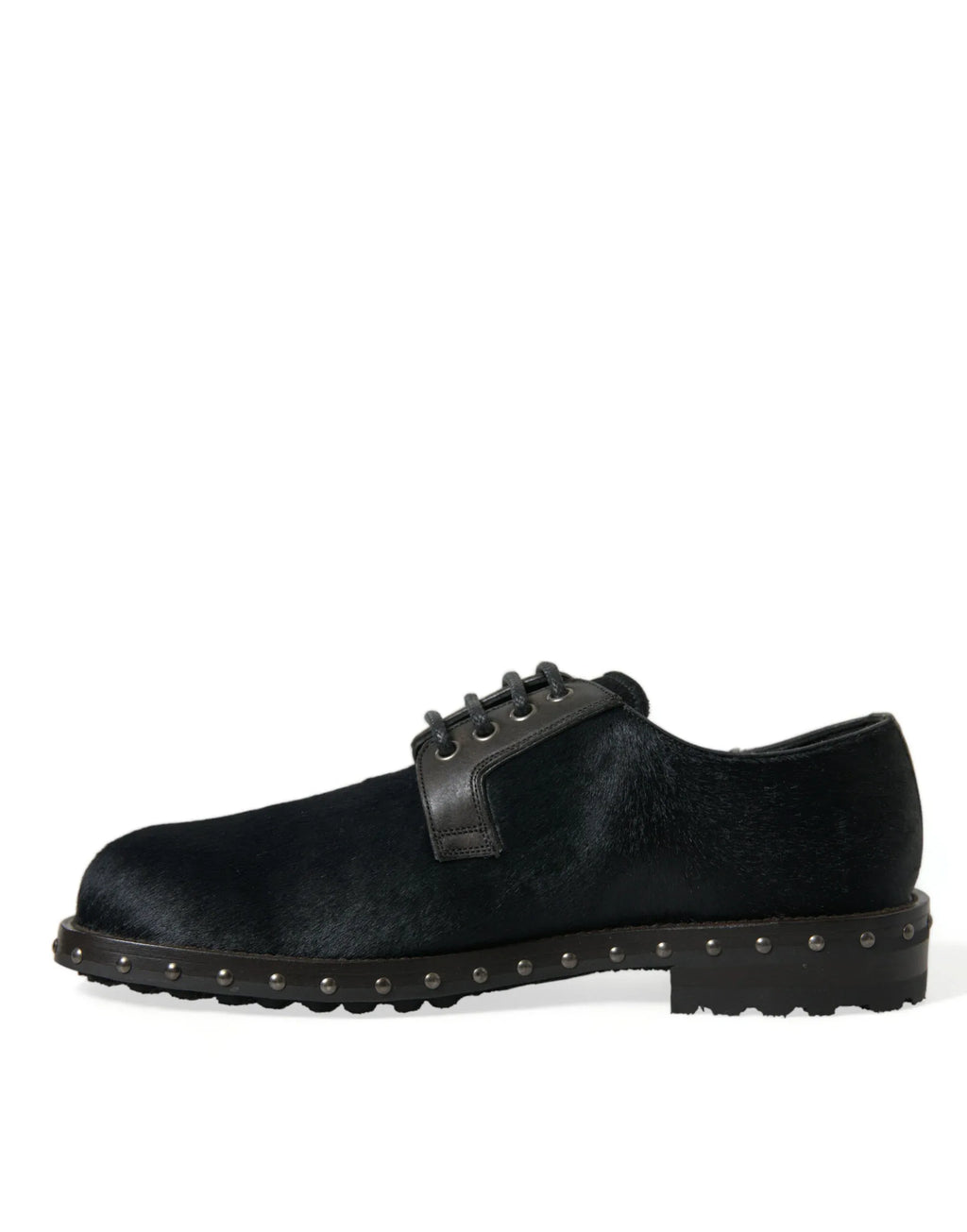 Dolce & Gabbana Black Stable Fur Derby SAN PIETRO Dress Shoes - Zeiniez