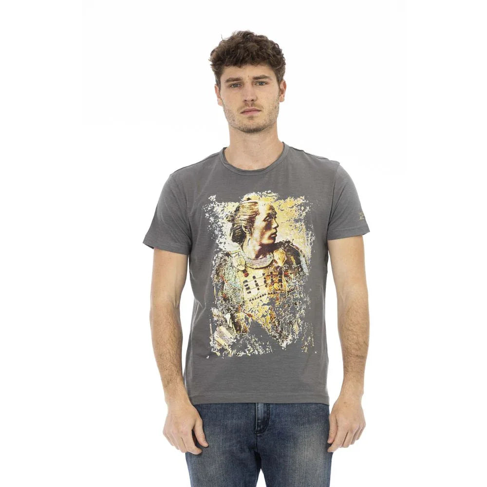 Trussardi Action Gray Cotton Men Short Sleeve T-Shirt - Zeiniez