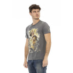 Trussardi Action Gray Cotton Men Short Sleeve T-Shirt - Zeiniez