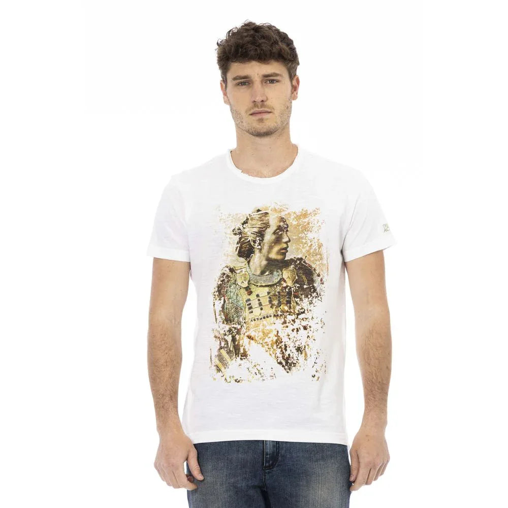 Trussardi Action White Cotton Men's T-Shirt - Zeiniez