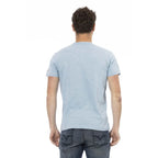 Trussardi Action Light Blue Cotton Men T-Shirt - Zeiniez