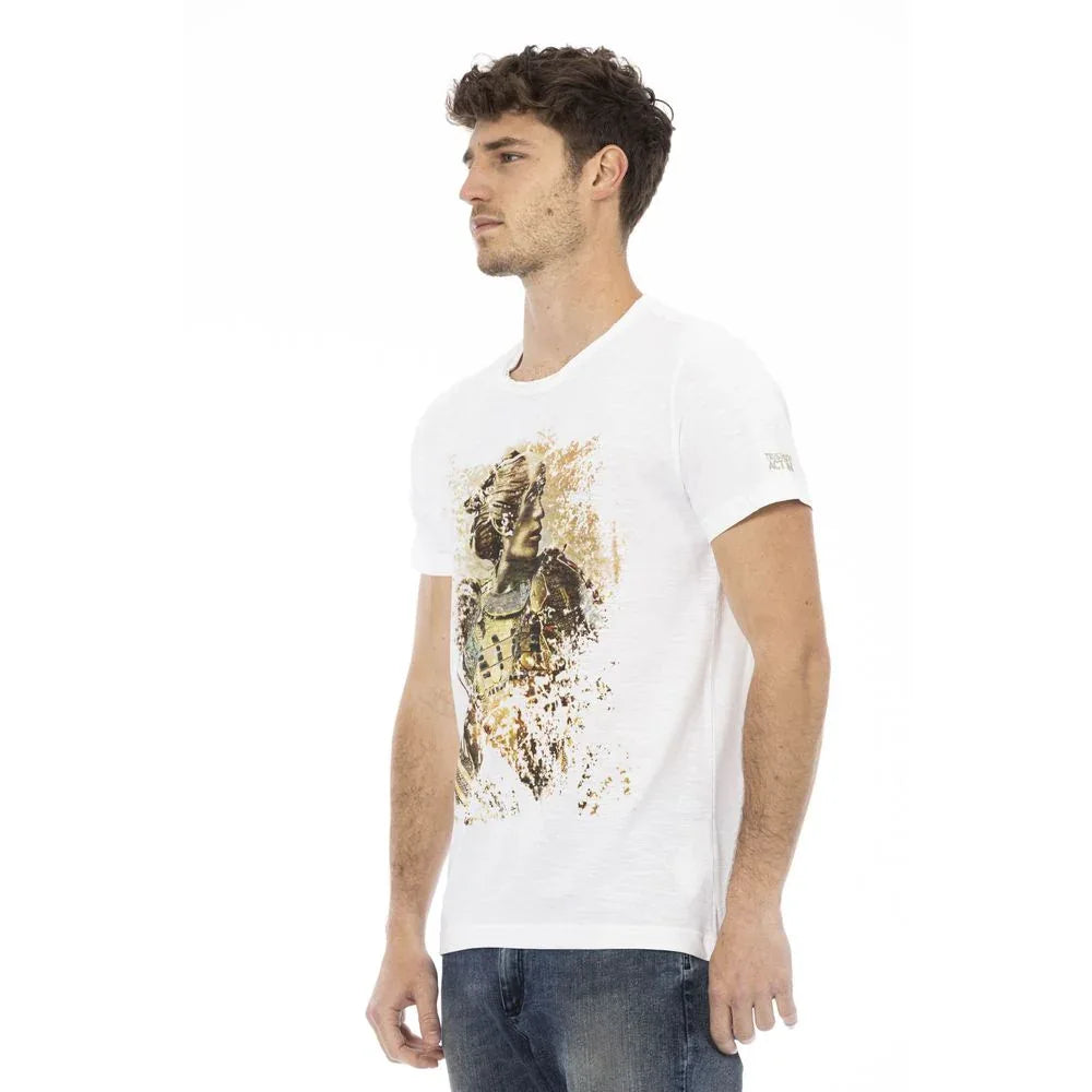Trussardi Action White Cotton Men's T-Shirt - Zeiniez