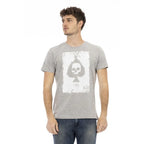 Trussardi Action Gray Cotton Men T-Shirt - Zeiniez