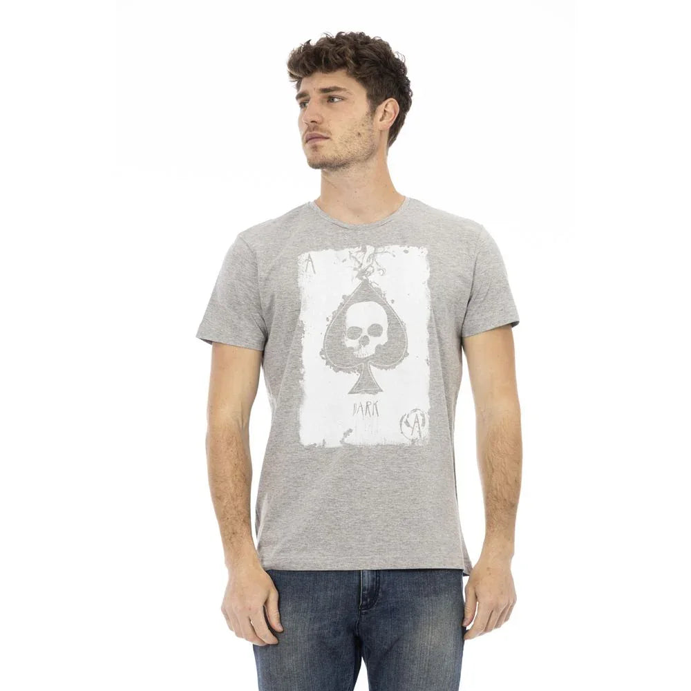 Trussardi Action Gray Cotton Men T-Shirt - Zeiniez