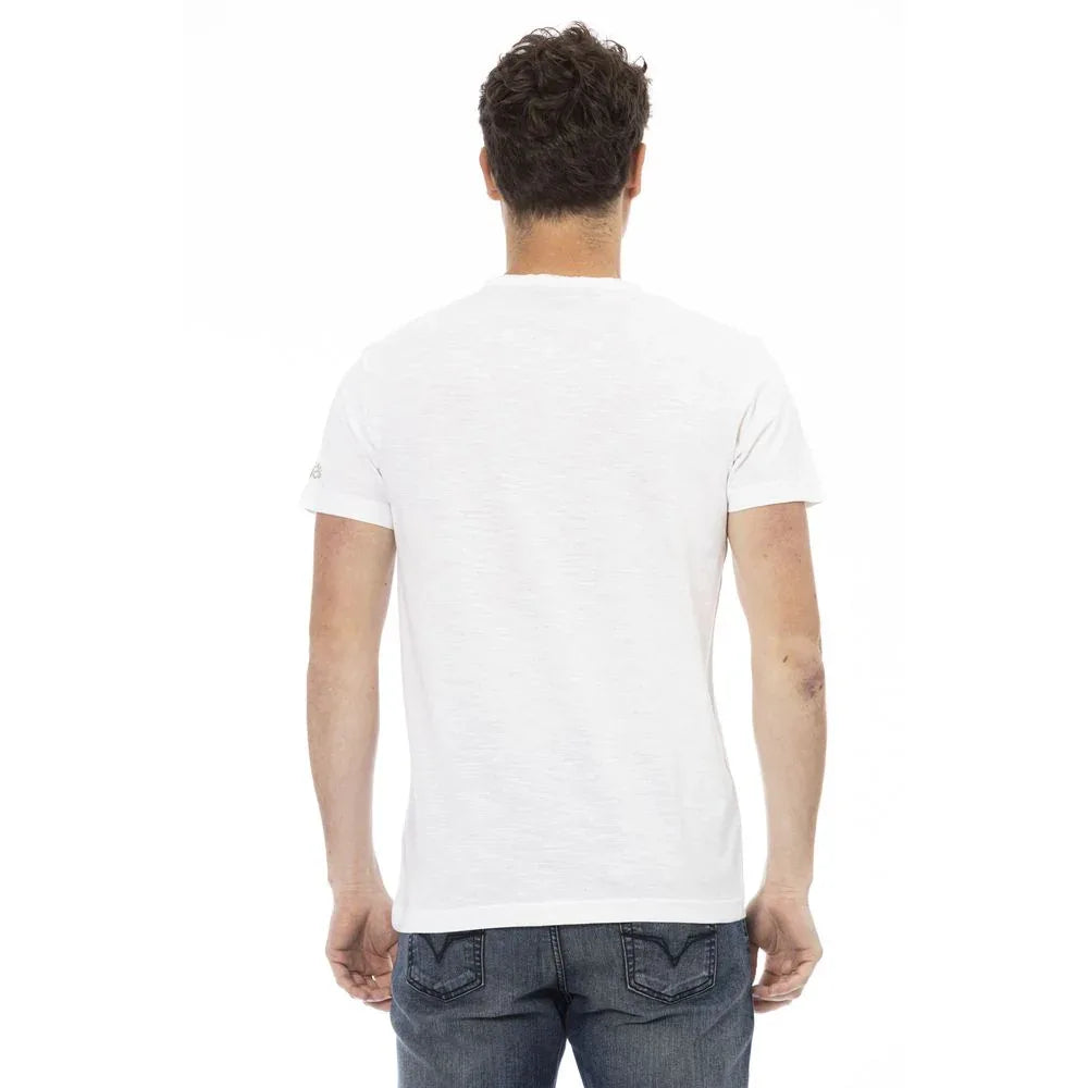 Trussardi Action White Cotton Men's T-Shirt - Zeiniez