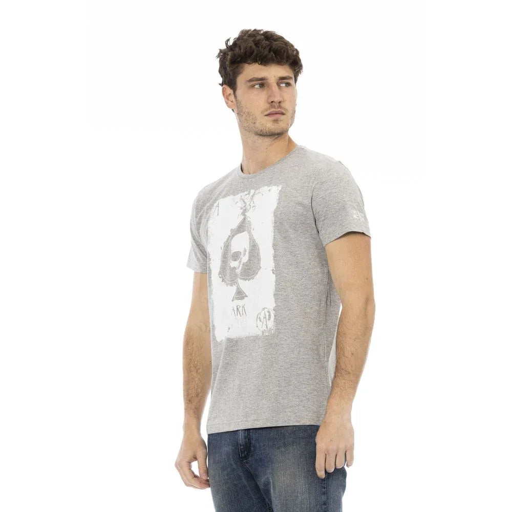 Trussardi Action Gray Cotton Men T-Shirt - Zeiniez