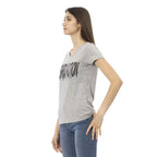 Trussardi Action Gray Cotton Women T-Shirt - Zeiniez