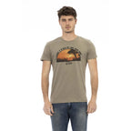 Trussardi Action Green Cotton Men T-Shirt - Zeiniez