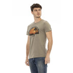 Trussardi Action Green Cotton Men T-Shirt - Zeiniez