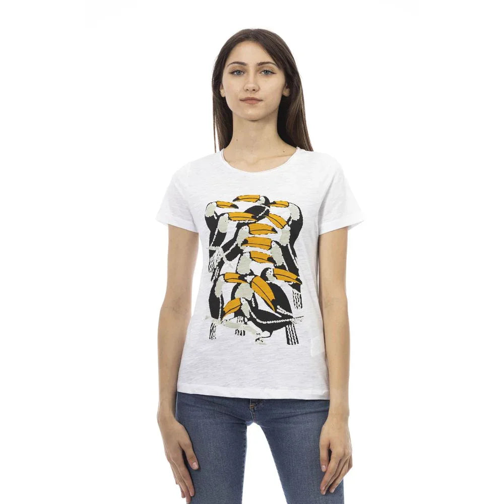 Trussardi Action White Cotton Women T-Shirt - Zeiniez