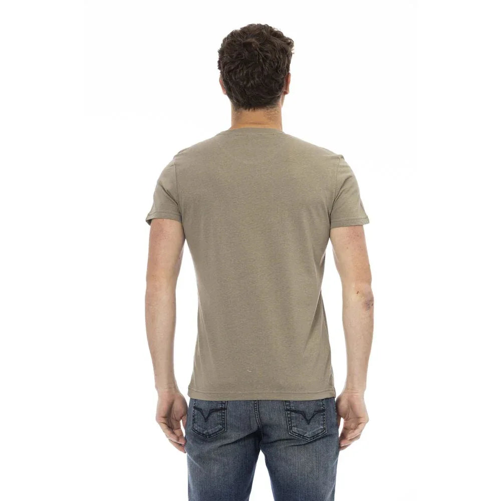 Trussardi Action Green Cotton Men T-Shirt - Zeiniez