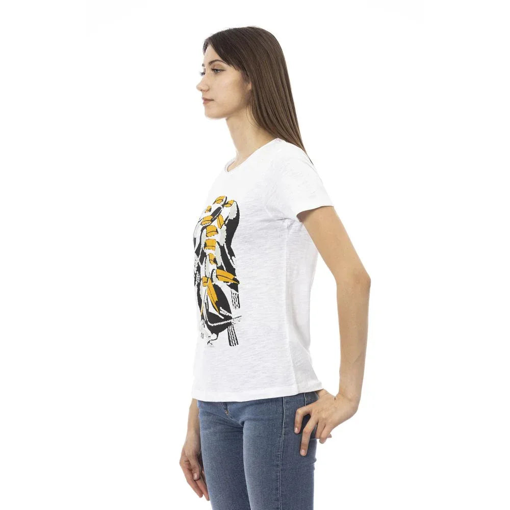 Trussardi Action White Cotton Women T-Shirt - Zeiniez